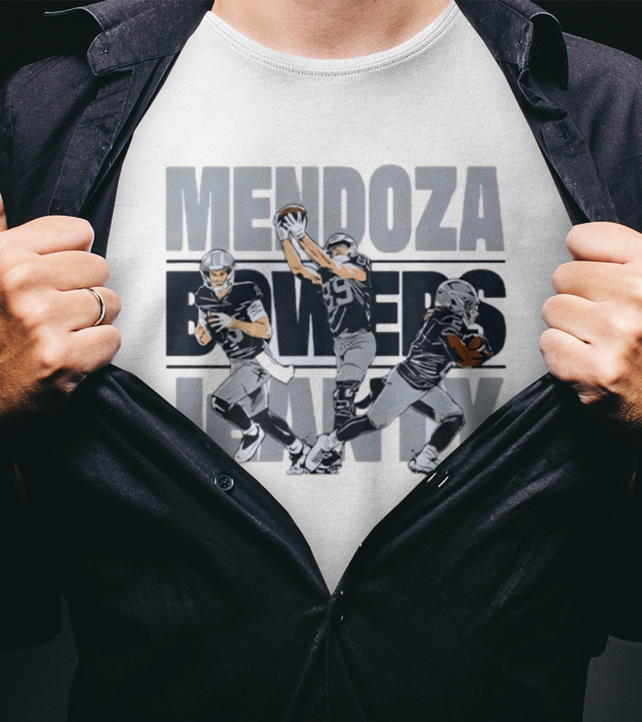 Mendoza Bowers Jerry Las Vegas Raiders Football T-Shirt