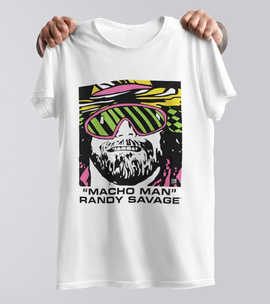 Macho Man Randy Savage Retro Style Neon T-Shirt