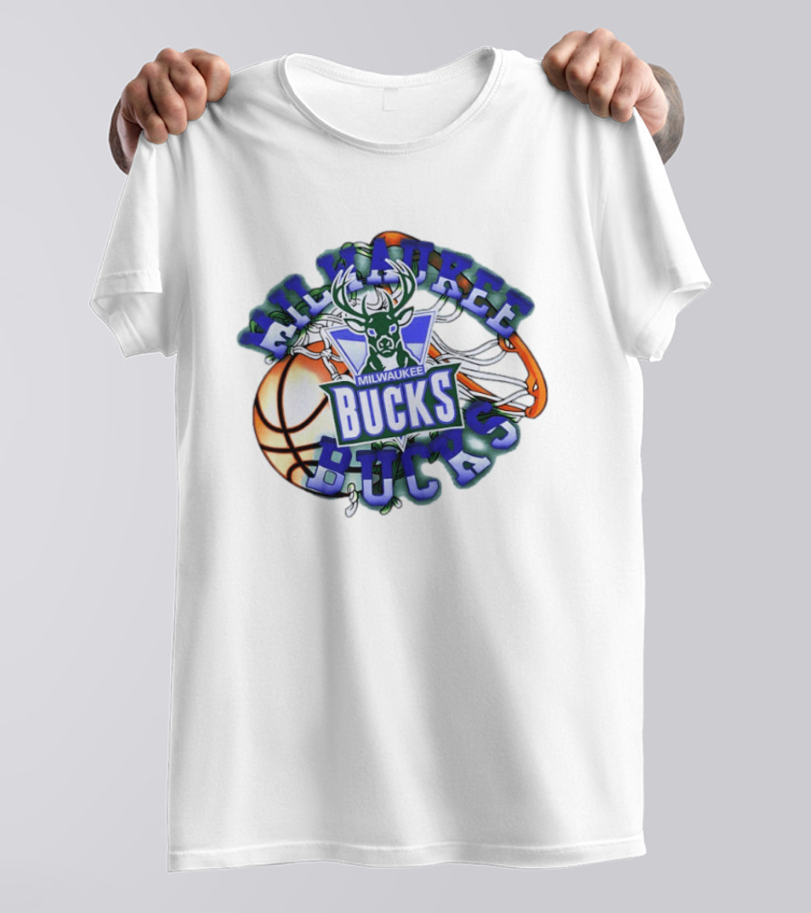 Milwaukee Bucks Basketball Hoop Deer T-Shirt