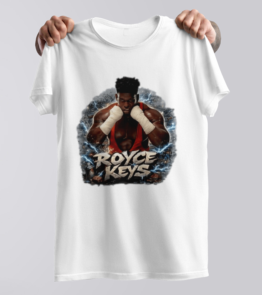 Royce Keys AEW Boxing Pose Lightning T-Shirt