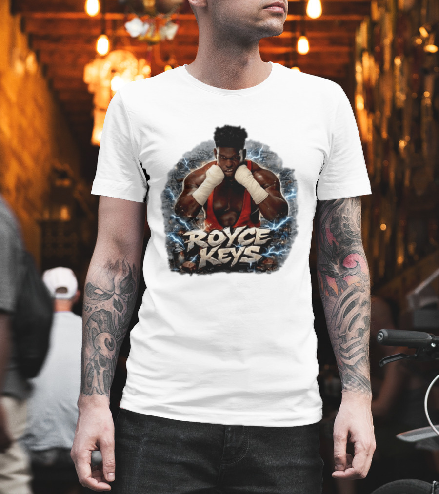 Royce Keys AEW Boxing Pose Lightning T-Shirt