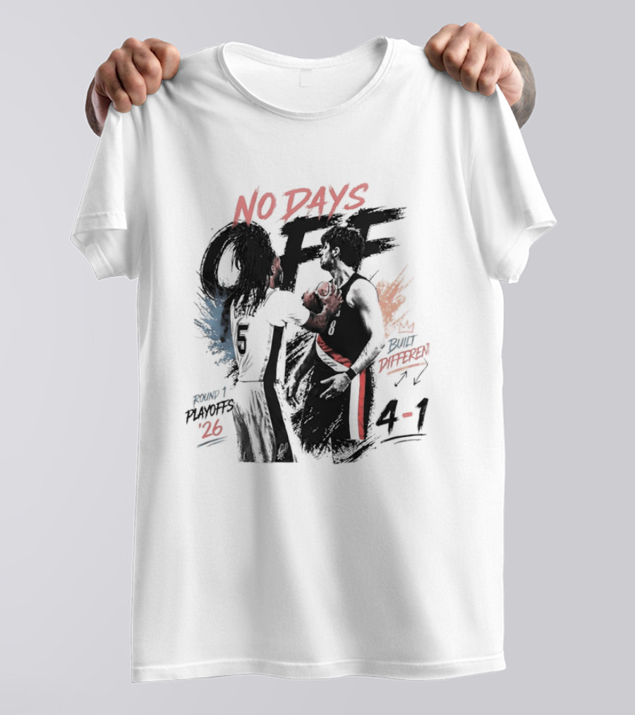 Stephon Castle No Days Off Built Different San Antonio Spurs Basketball 4 1 Number 26 T-Shirt
