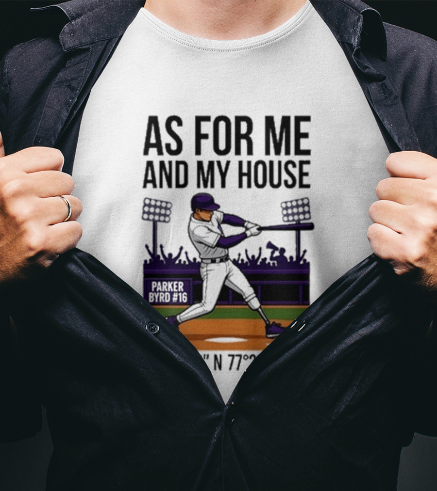 As For Me And My House Parker Byrd 2026 Baseball Coordinates T-Shirt
