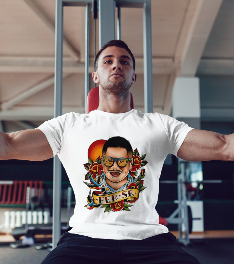 Per Se Old School Tattoo Roses Swallow T-Shirt