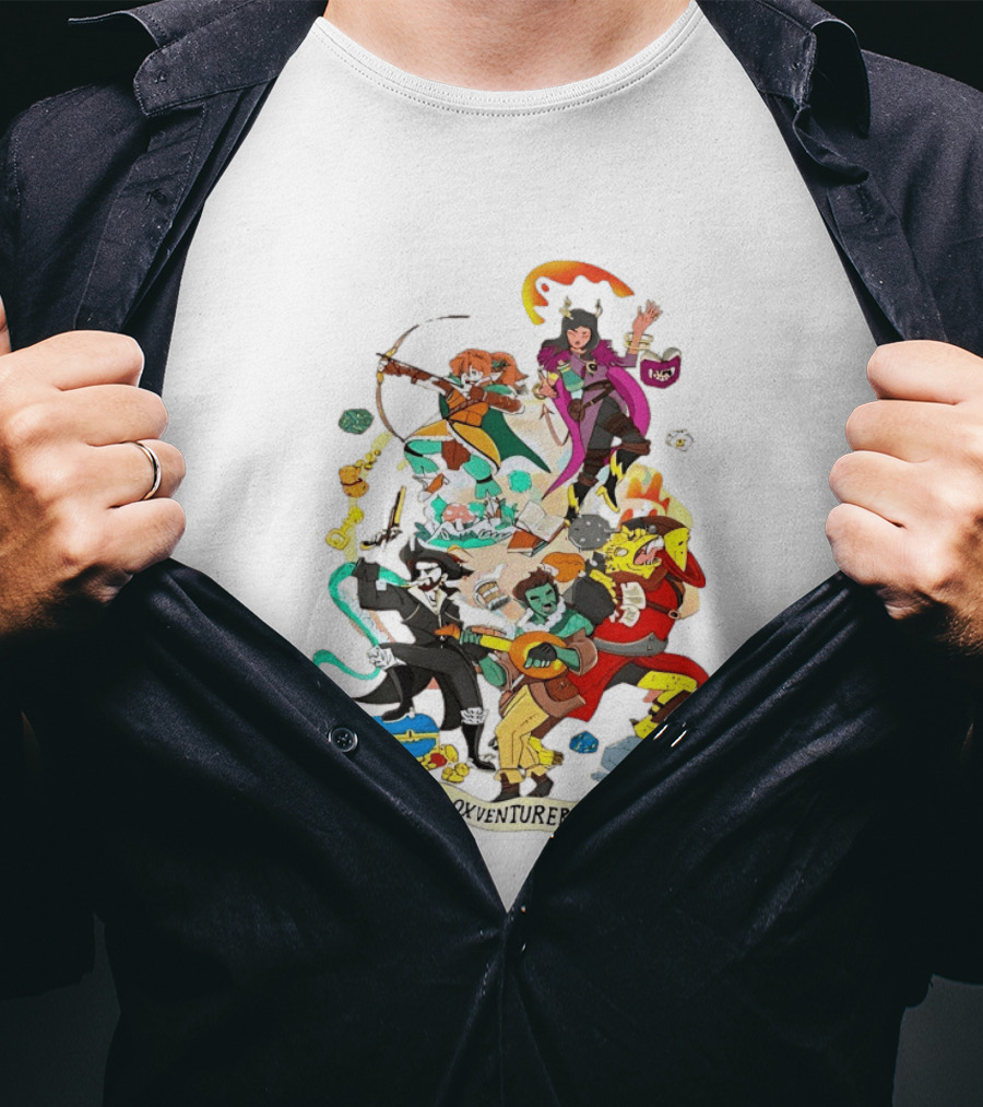 The Oxventurers Guild YouTube Outside Xbox Characters Adventure Fantasy T-Shirt
