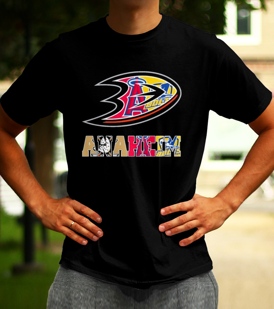 Anaheim Ducks Angels Rams Sports Teams Fan Merchandise T-Shirt
