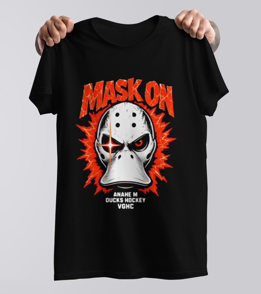 MASK ON Anaheim Ducks Hockey Vonic T-Shirt