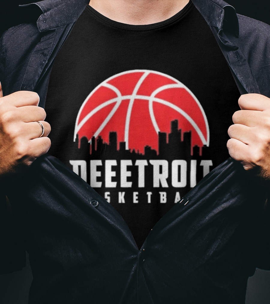 Deeetroit Basketball Cityline Detroit Pistons 2026 T-Shirt
