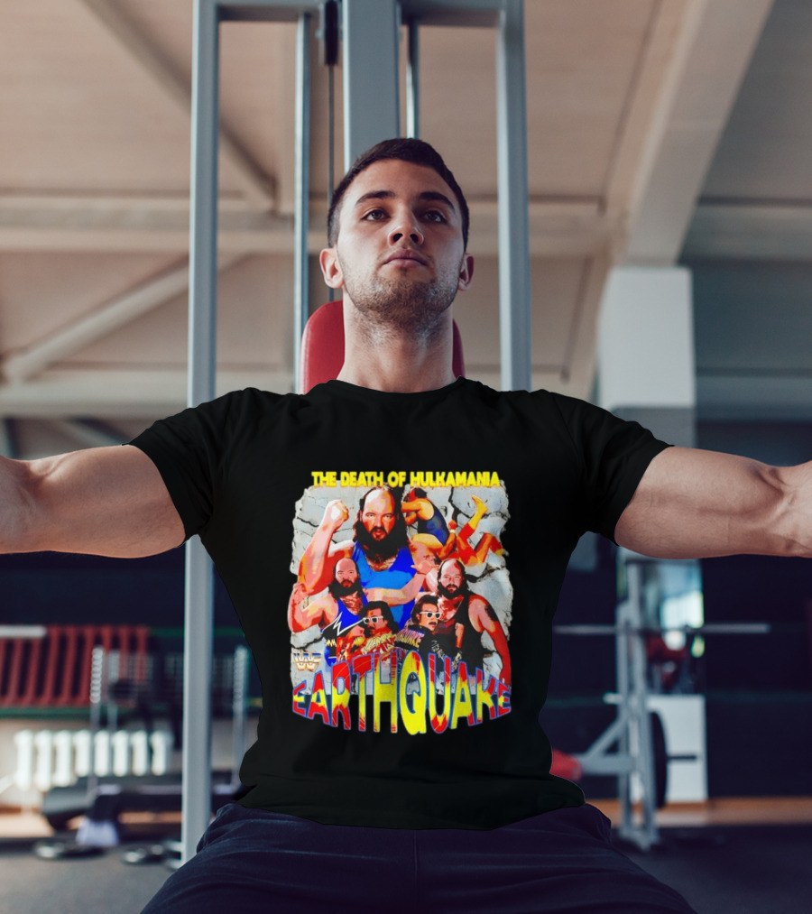 The Death Of Hulkamania WWF Earthquake Wrestling T-Shirt