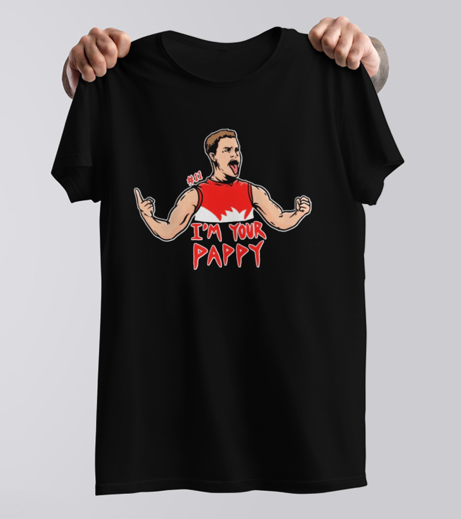 I'm Your Pappy #11 Red Sleeveless Fleece T-Shirt