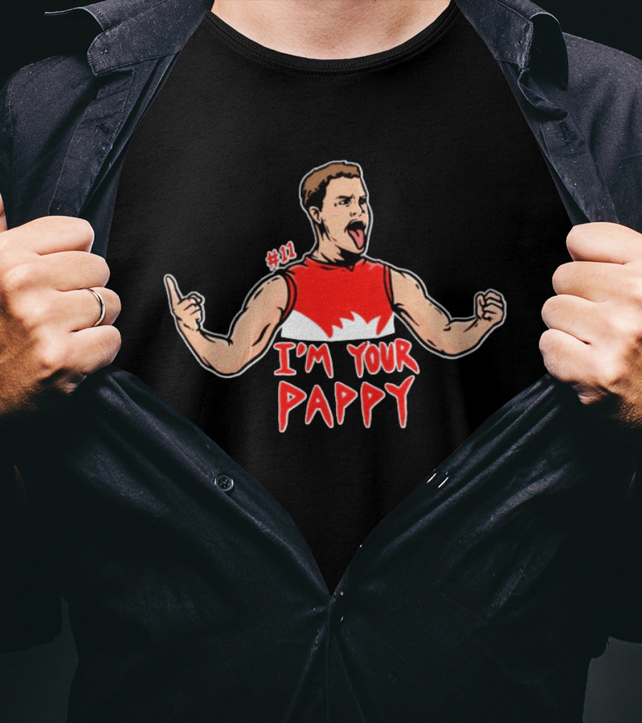 I'm Your Pappy #11 Red Sleeveless Fleece T-Shirt