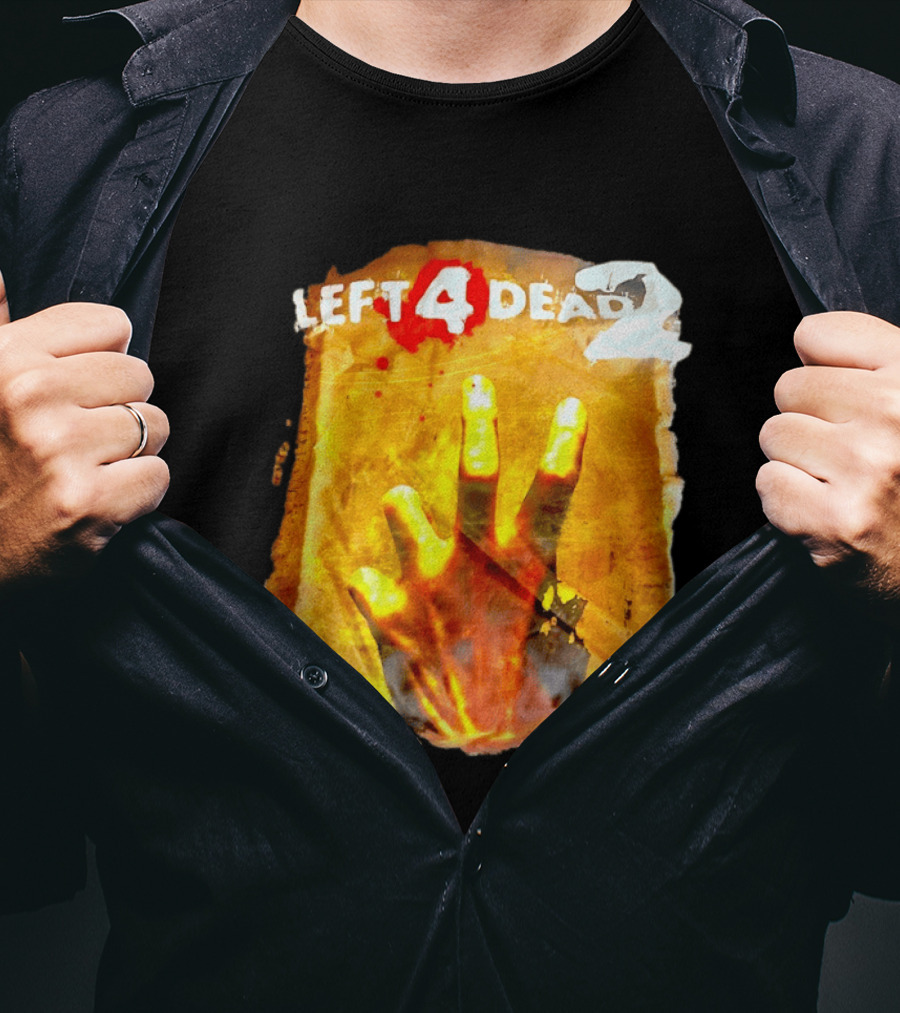 Left 4 Dead 2 Zombie Hand Iconic Horror Game T-Shirt