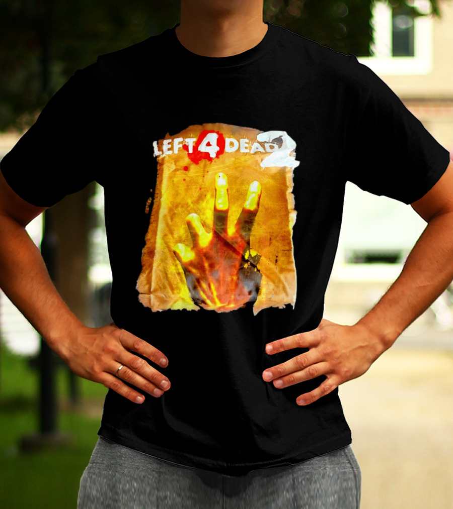 Left 4 Dead 2 Zombie Hand Iconic Horror Game T-Shirt