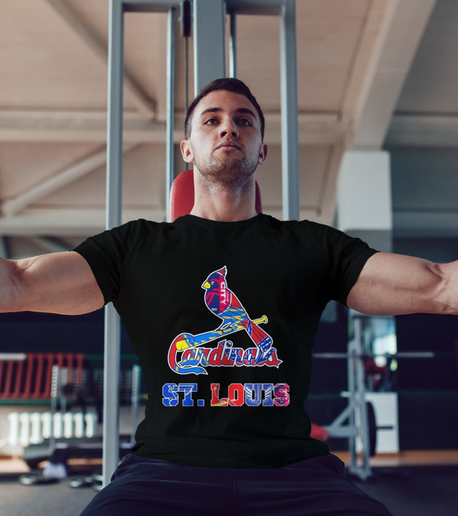 St Louis Cardinals City Soccer Blue And Red Sports Teams T-Shirt