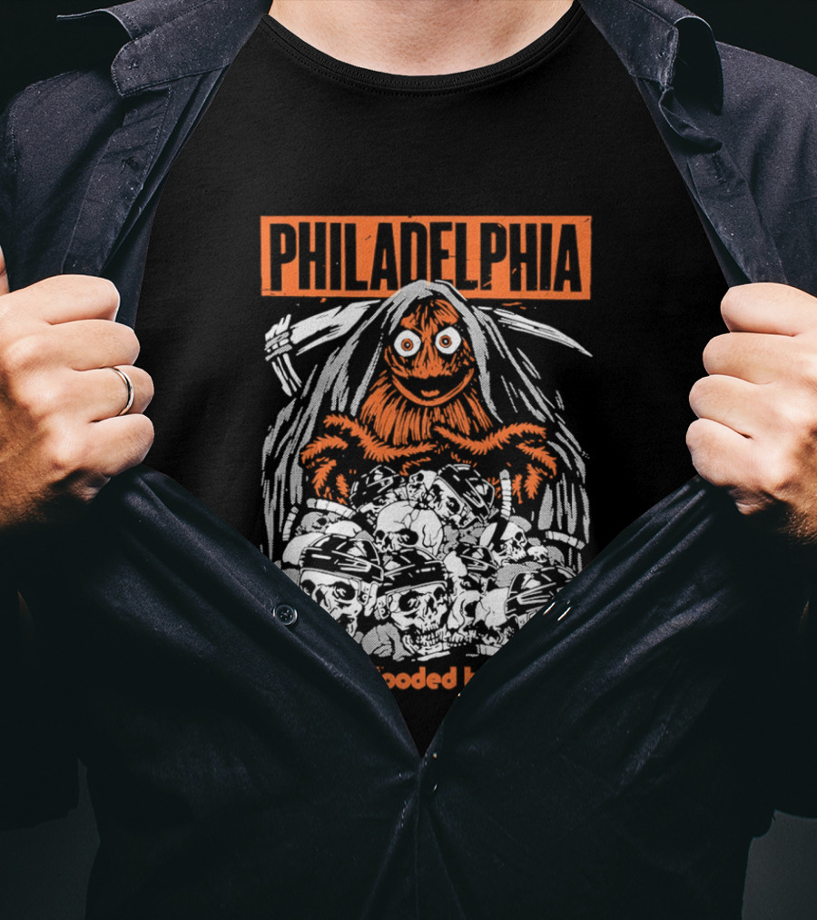 Philadelphia Gritty Reaper Cold Blooded Hockey Skulls T-Shirt