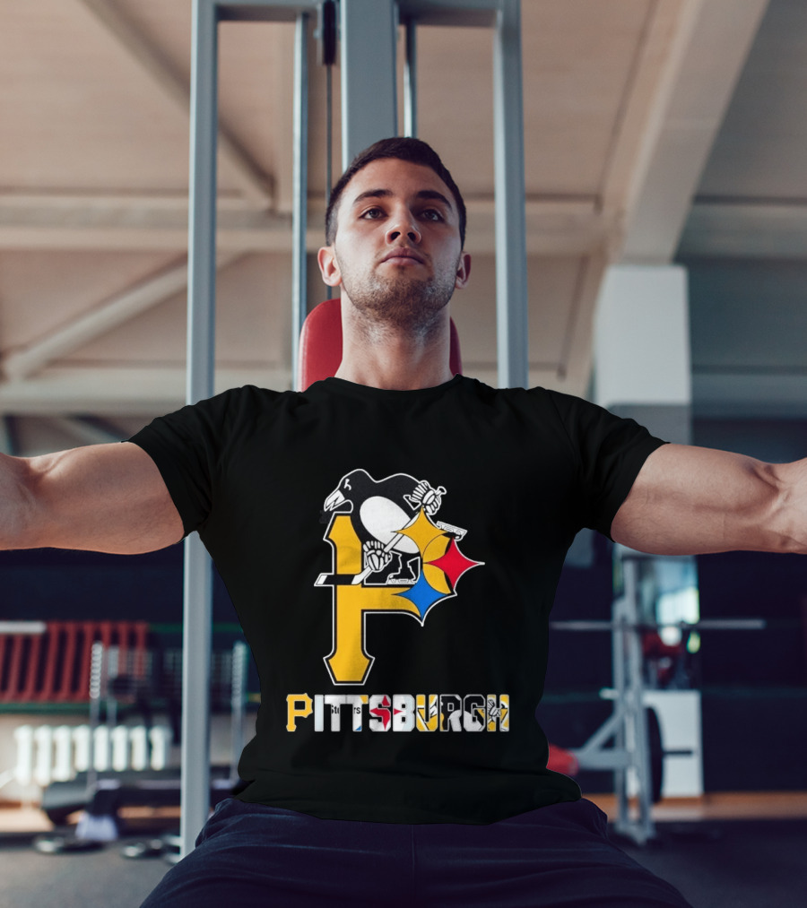 Pittsburgh Pirates Penguins Steelers Sports Teams Collaboration T-Shirt