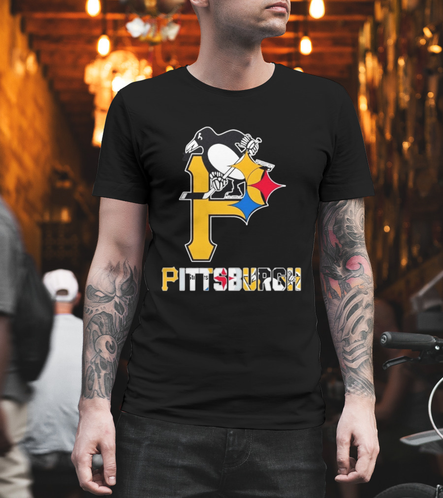 Pittsburgh Pirates Penguins Steelers Sports Teams Collaboration T-Shirt