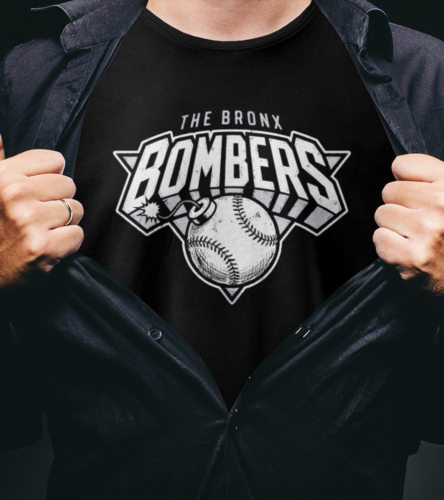 The Bronx Bombers Baseball Basketball Mashup New York Knicks T-Shirt