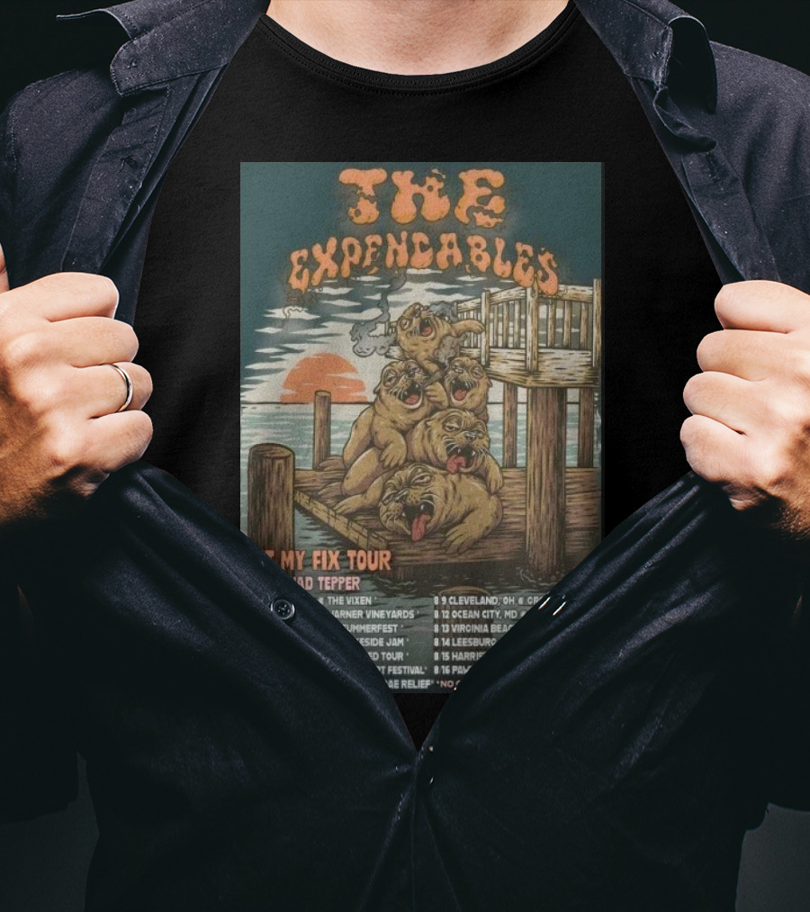 The Expendables Get My Fix Tour 2026 With Chad Tepper Locations And Dates T-Shirt