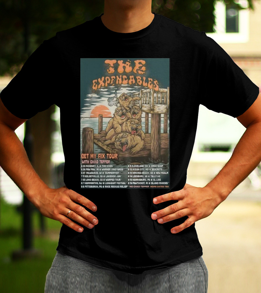 The Expendables Get My Fix Tour 2026 With Chad Tepper Locations And Dates T-Shirt