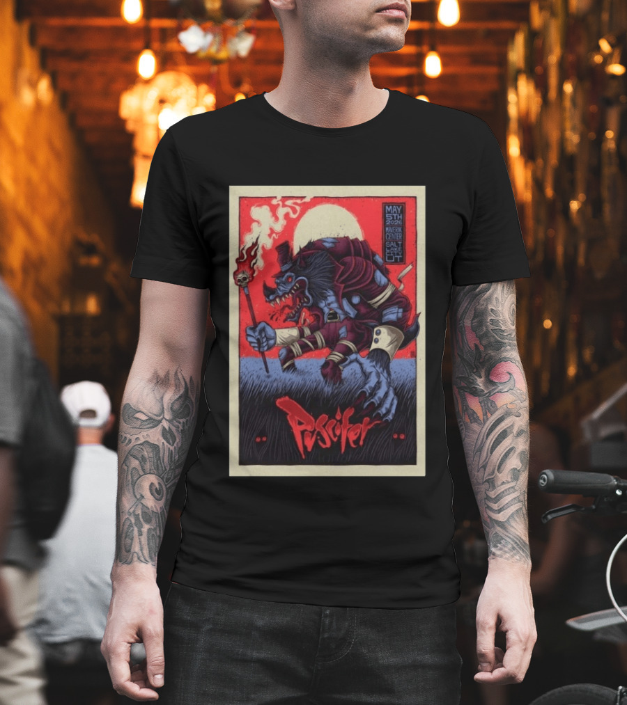 Puscifer May 5th 2026 Maverik Center Werewolf Art Salt Lake City UT T-Shirt