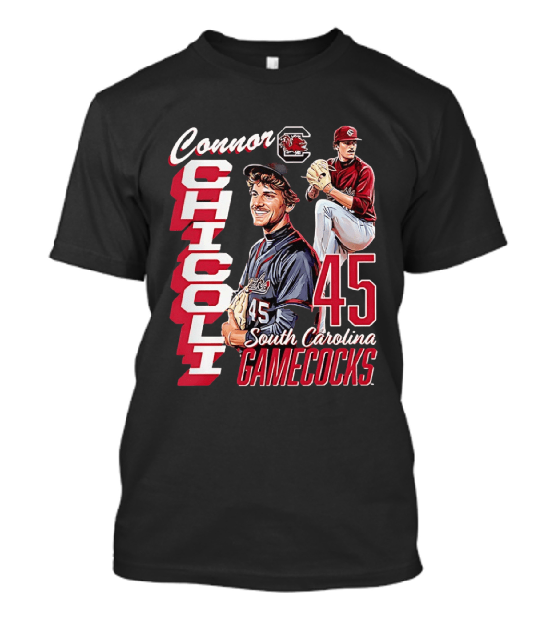 Connor Chicoli 45 South Carolina Gamecocks T-Shirt
