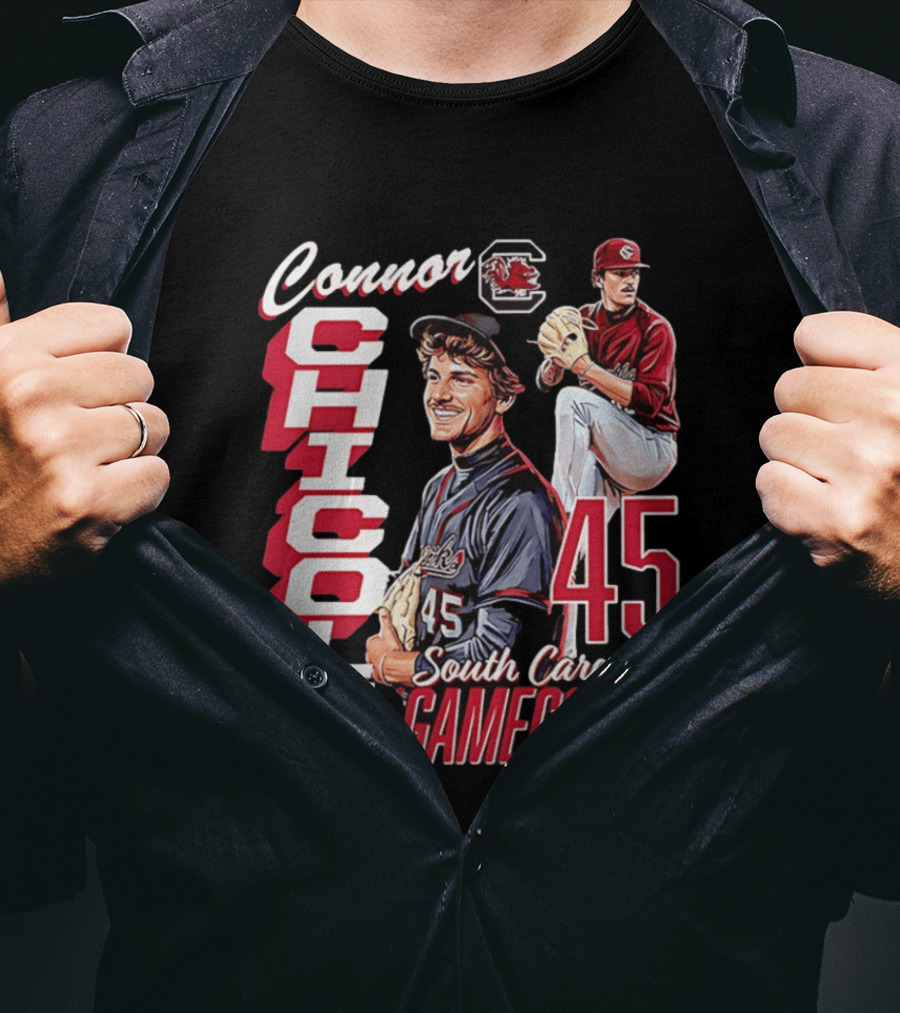 Connor Chicoli 45 South Carolina Gamecocks T-Shirt