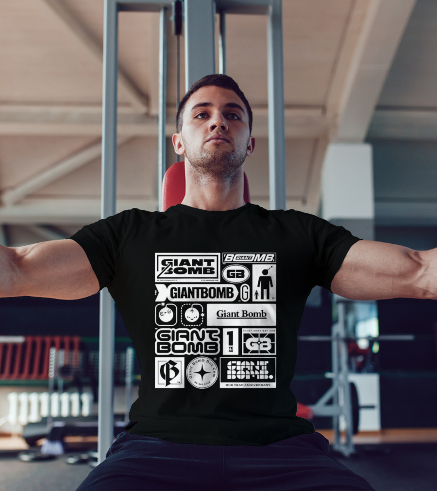 Giant Bomb Racing GB Icons And Logos Collection T-Shirt