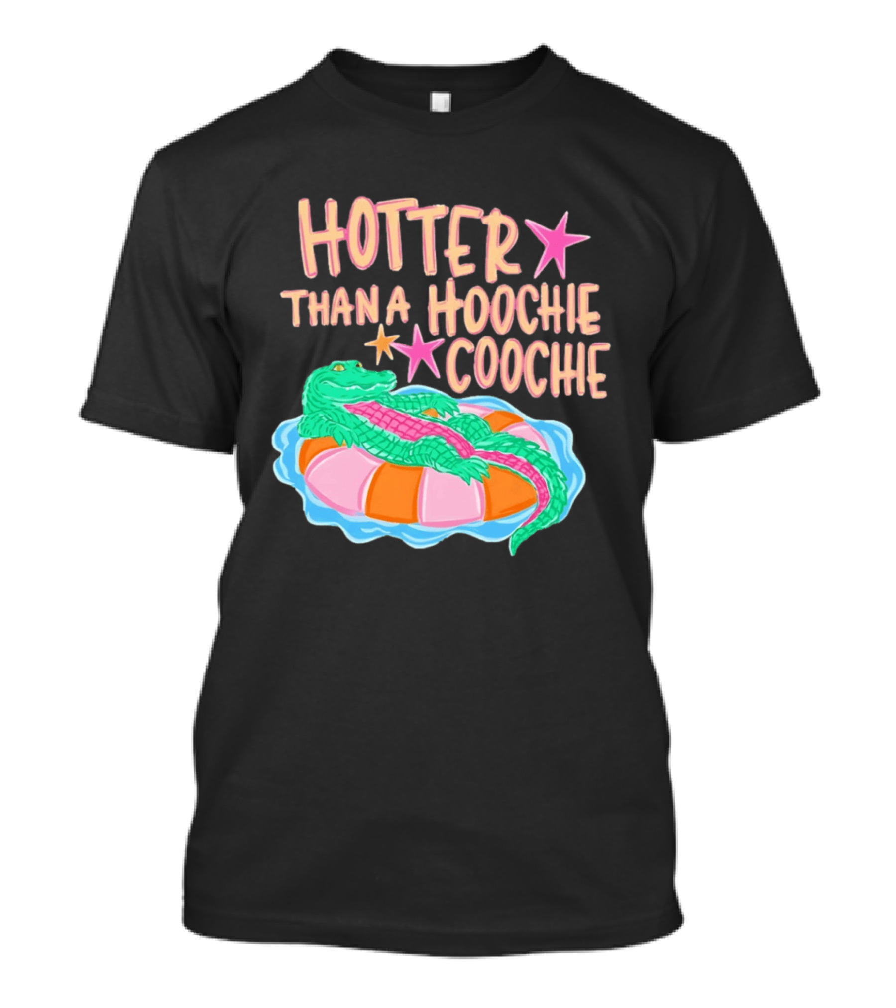 Hotter Than A Hoochie Coochie Alligator Float Summer Vibes T-Shirt