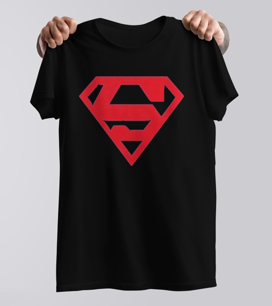 MJ Hero Superman Red Emblem Icon Blue T-Shirt