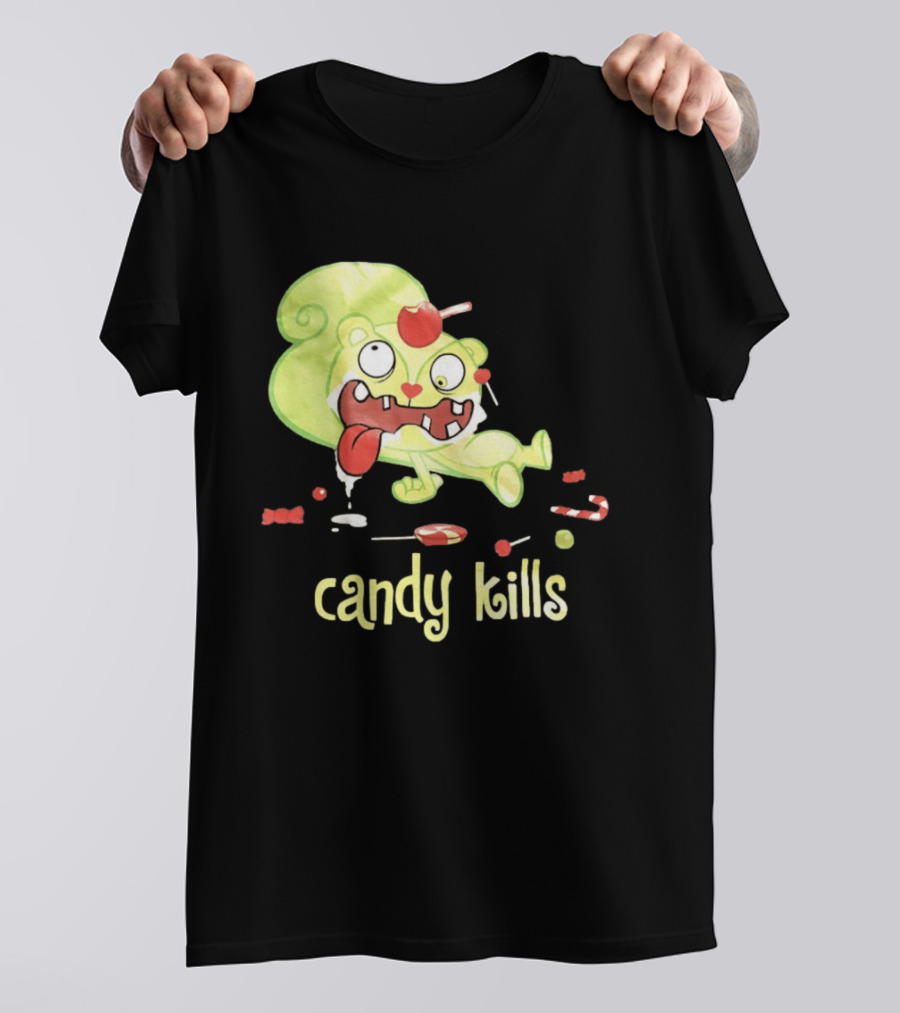 Candy Kills Cartoon Character Overloaded On Sweets T-Shirt
