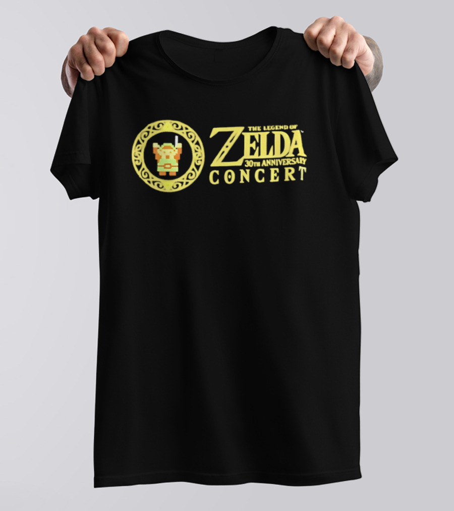 The Legend Of Zelda Concert 30th Anniversary Pixel Art Link T-Shirt