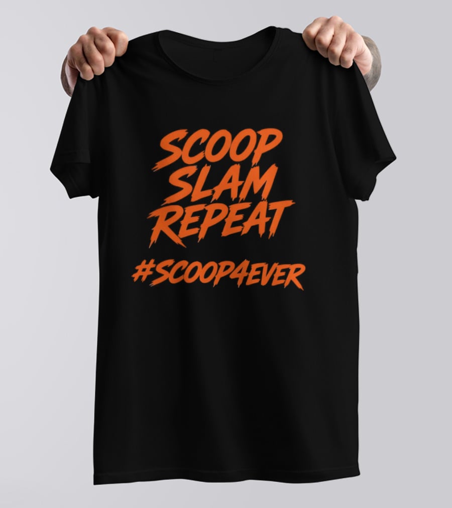 Scoop Slam Repeat Orange Hashtag Scoop4Ever T-Shirt