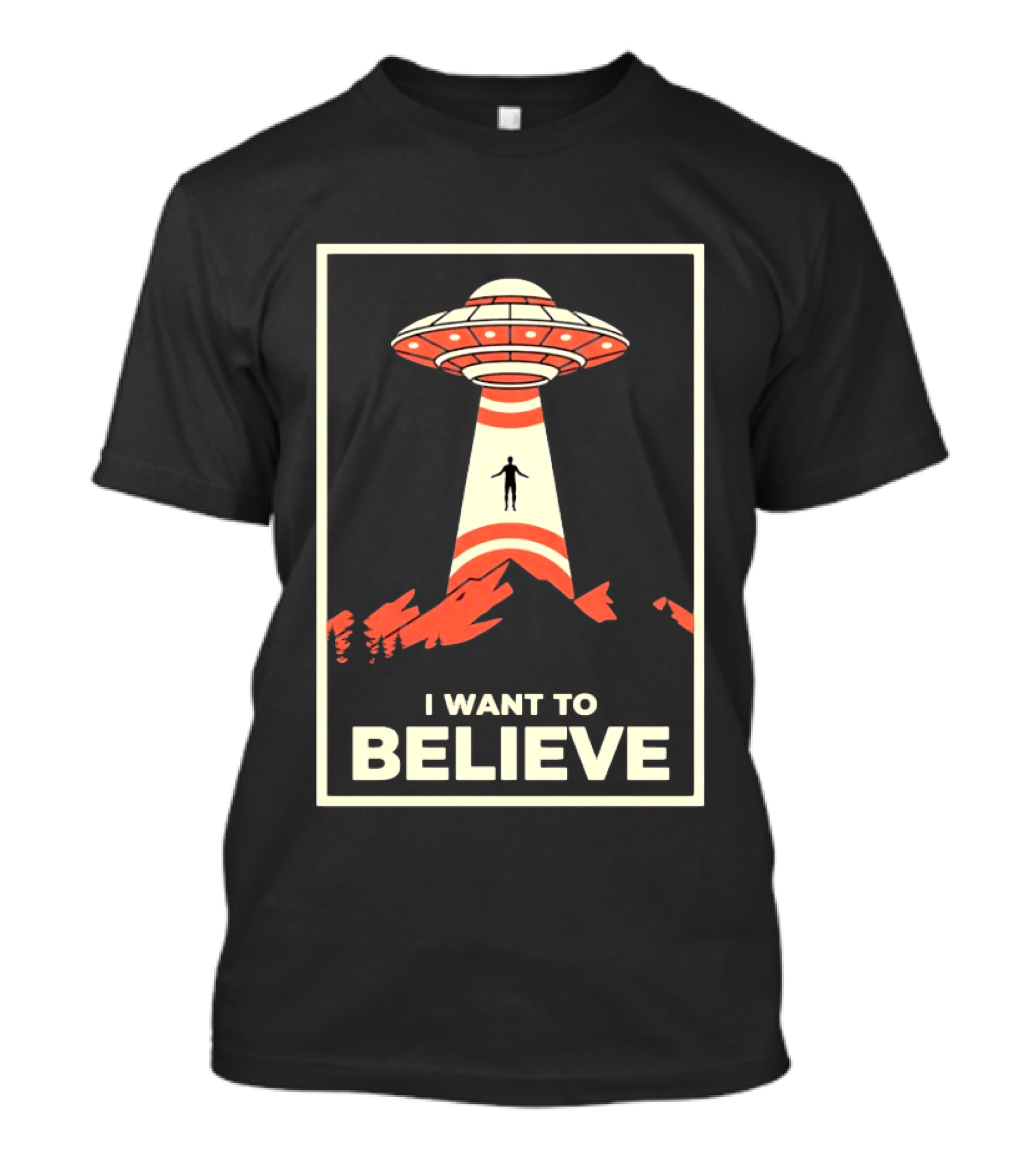 I Want To Believe UFO Alien Abduction T-Shirt