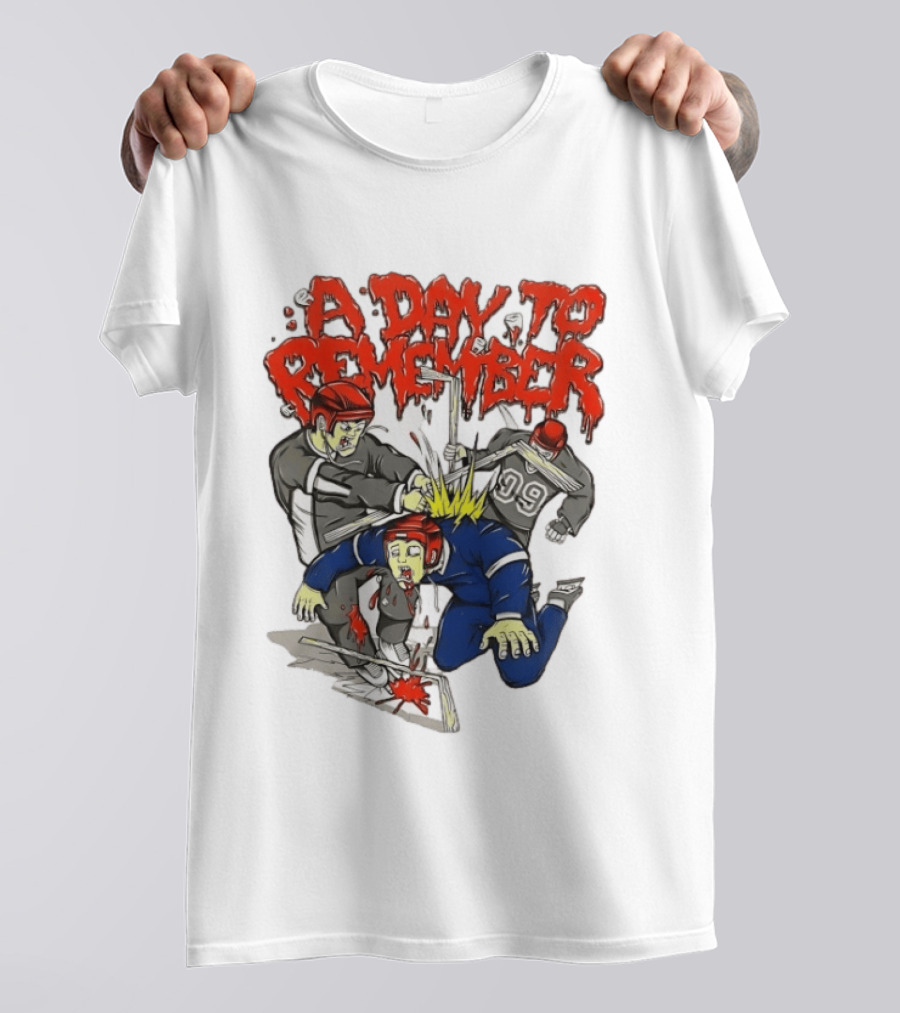 A Day To Remember Hockey Players Fighting Scene T-Shirt