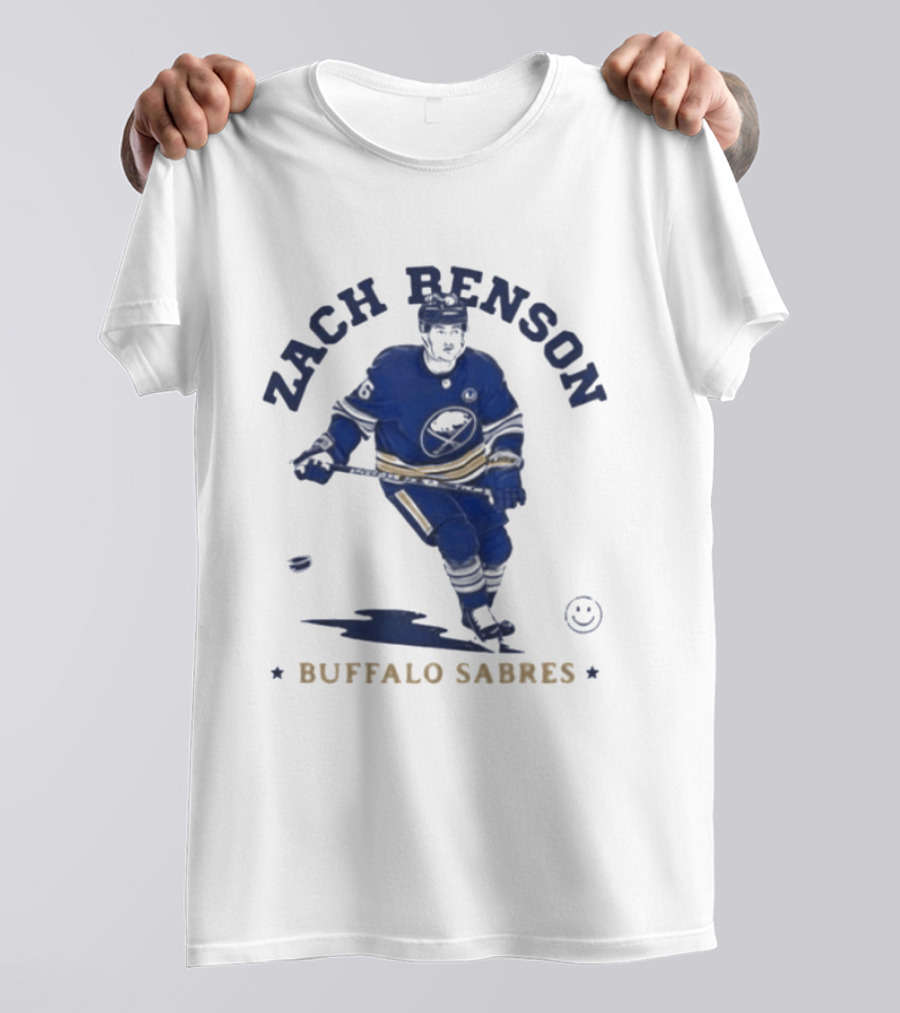 Zach Benson Buffalo Sabres Hockey Player Sketch T-Shirt