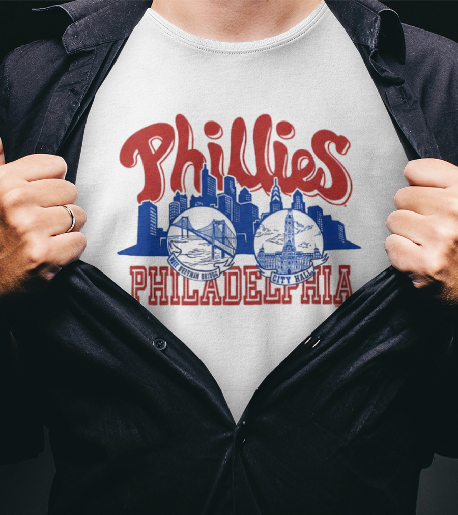 Phillies Philadelphia City Hall Skyline T-Shirt