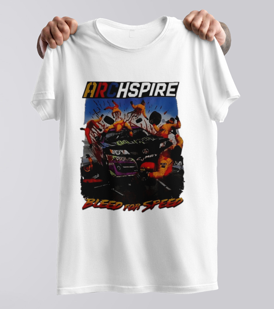 Archspire Bleed For Speed Racing Chaos With Pit Crew Action T-Shirt