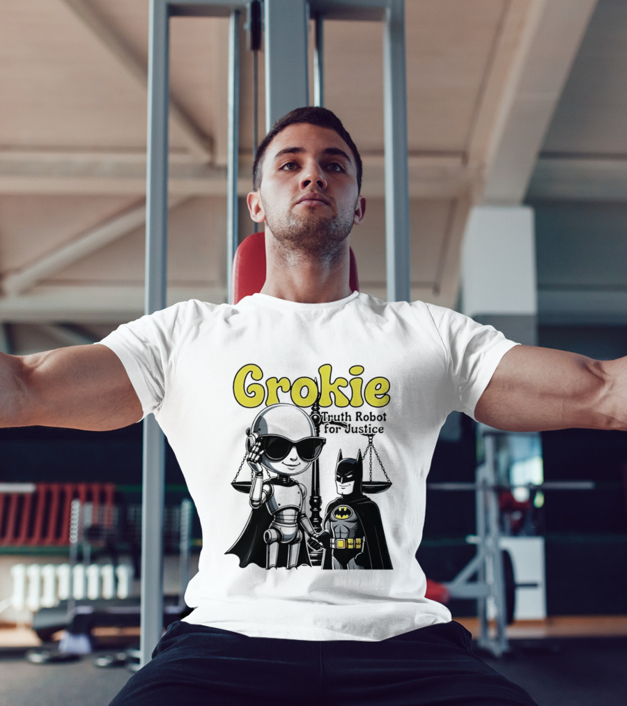 Grokie Batman Truth Robot For Justice Scales T-Shirt