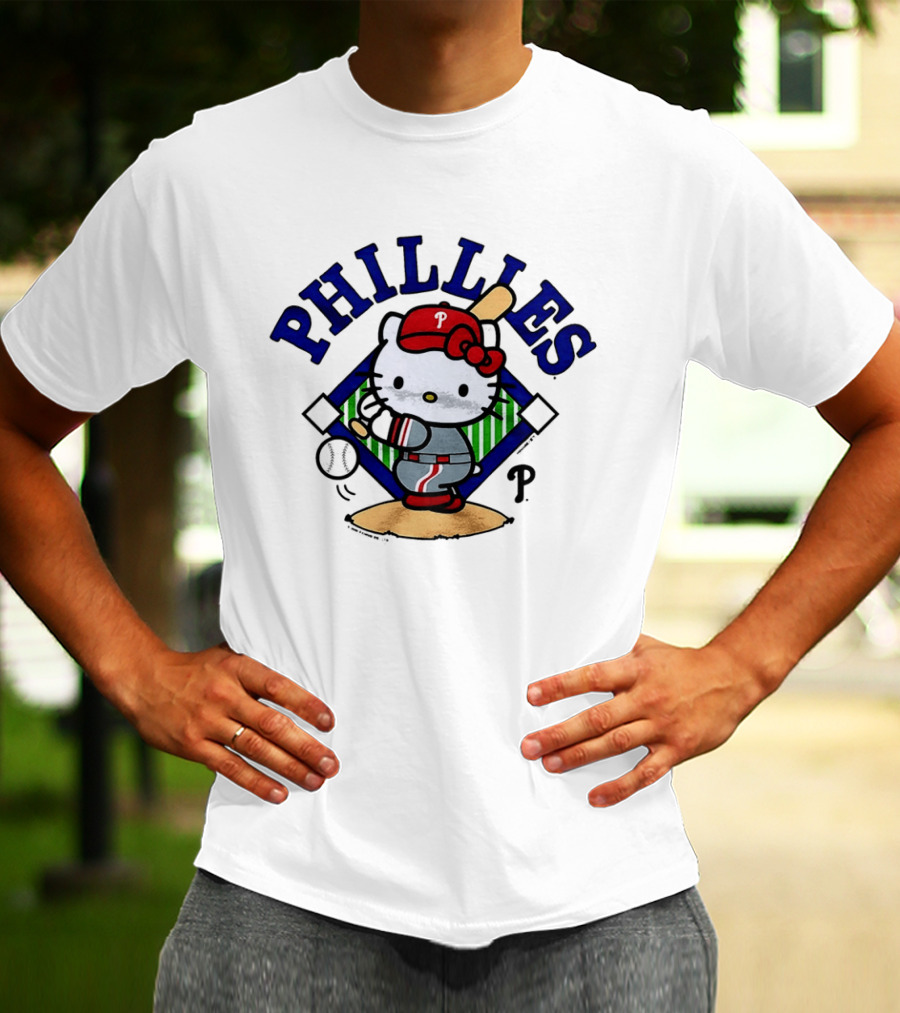 Hello Kitty Philadelphia Phillies 2026 MLB Baseball Swing T-Shirt