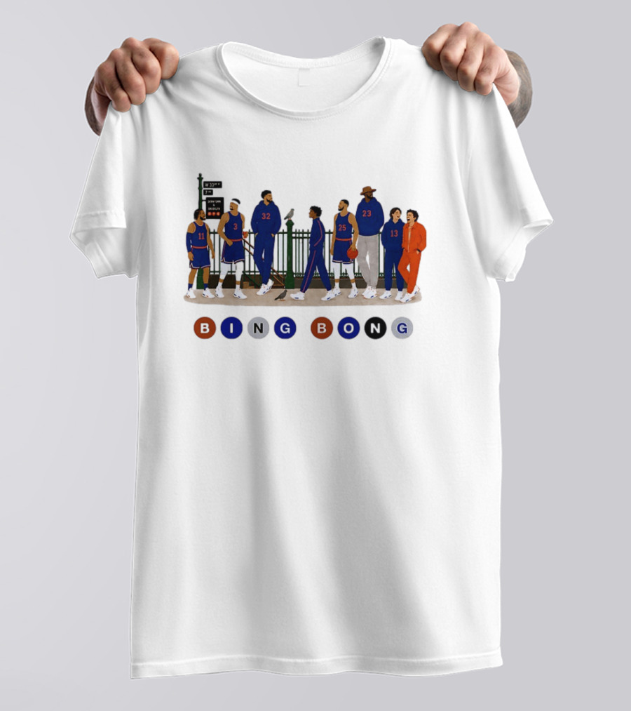 Borough Roll Call Bing Bong W 33rd 7th Ave New York Knicks T-Shirt