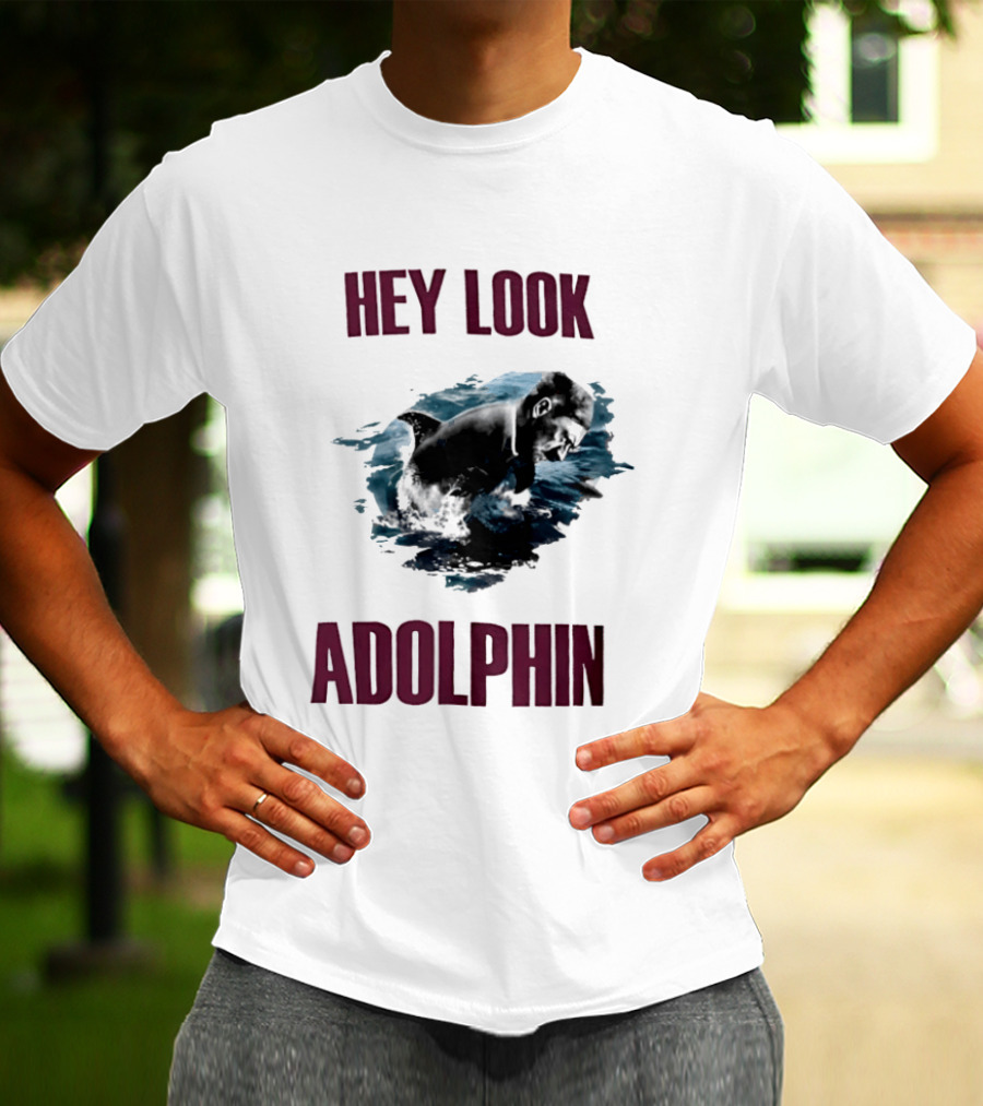Hey Look Adolphin Clever Visual Wordplay Concept T-Shirt