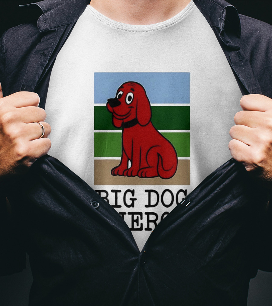 Clifford The Big Red Dog Cartoon Character Big Dog Energy T-Shirt