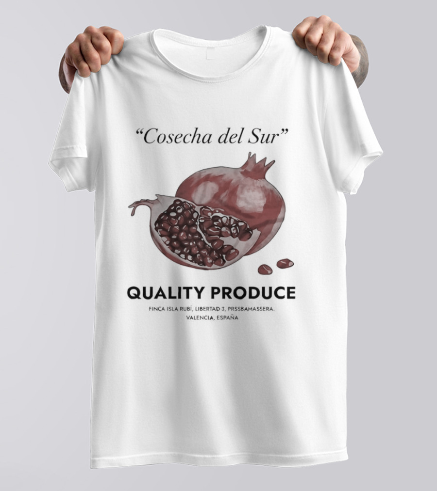 Cosecha Del Sur Quality Produce Pomegranate Valencia Spain T-Shirt