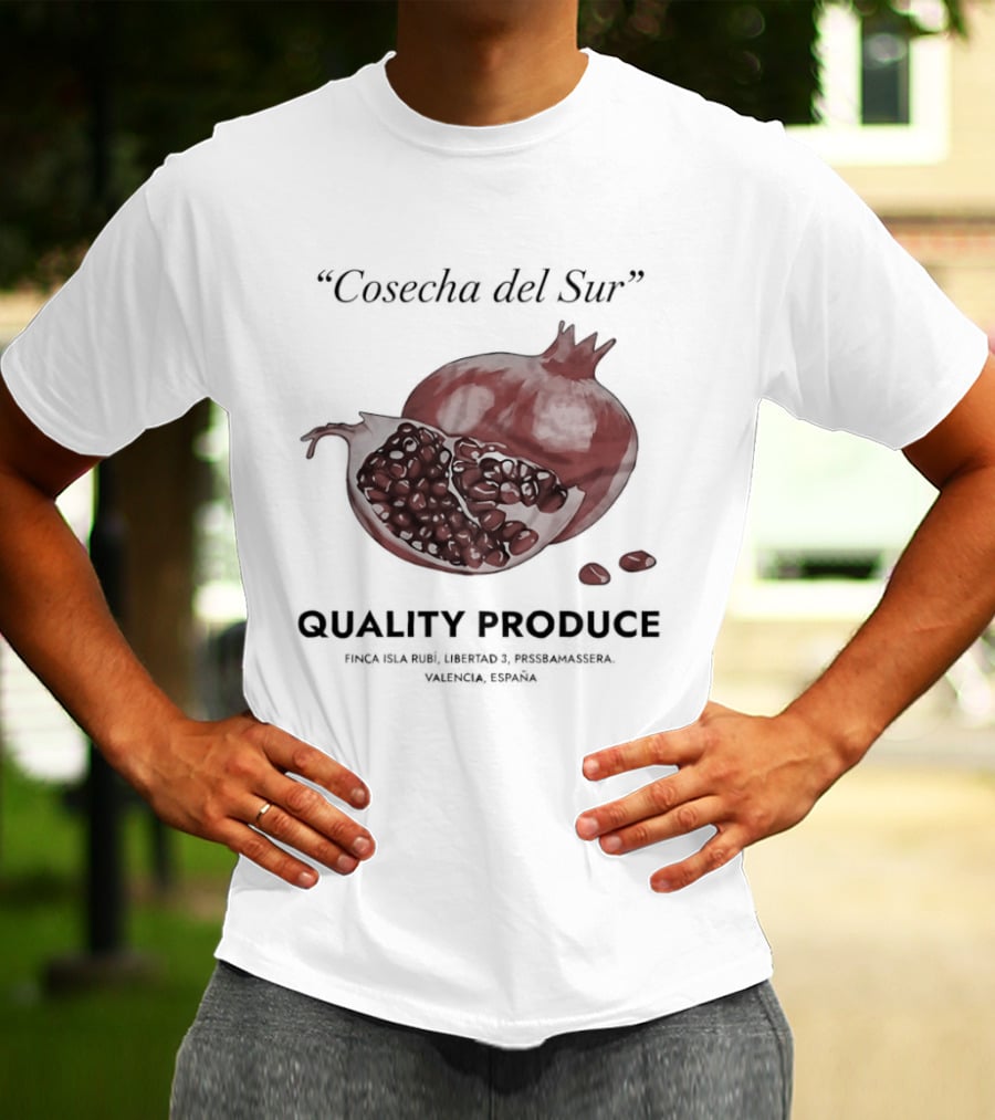 Cosecha Del Sur Quality Produce Pomegranate Valencia Spain T-Shirt