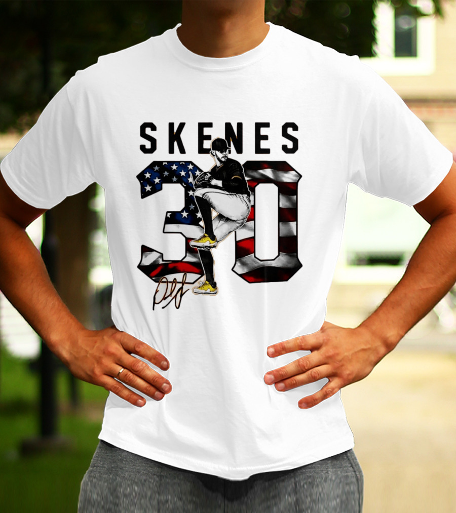 Paul Skenes 30 Stars And Stripes Baseball Pitcher T-Shirt