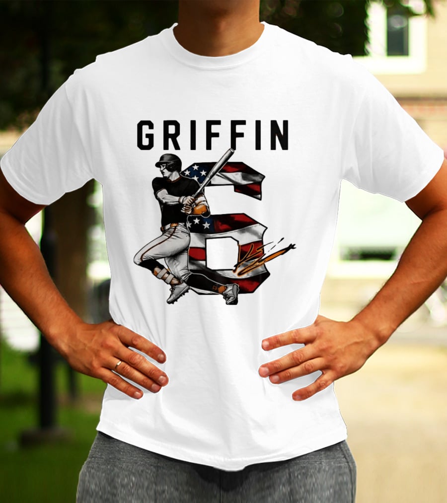 Griffin Baseball No 6 Stars And Stripes Patriotic T-Shirt