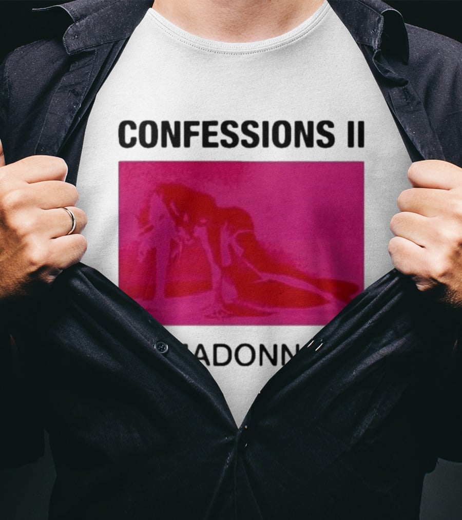Madonna Confessions II Neon Pink Crawling Pose T-Shirt