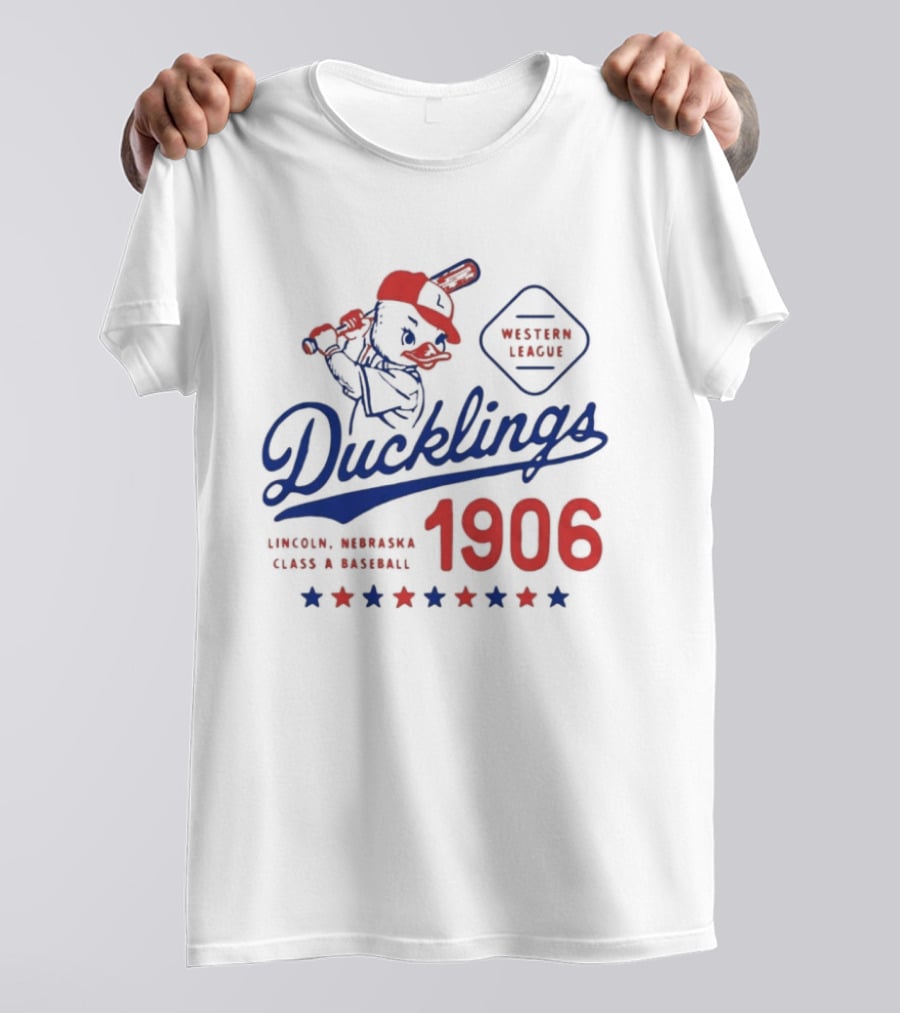 Ducklings Lincoln Nebraska Western League Baseball 1906 T-Shirt