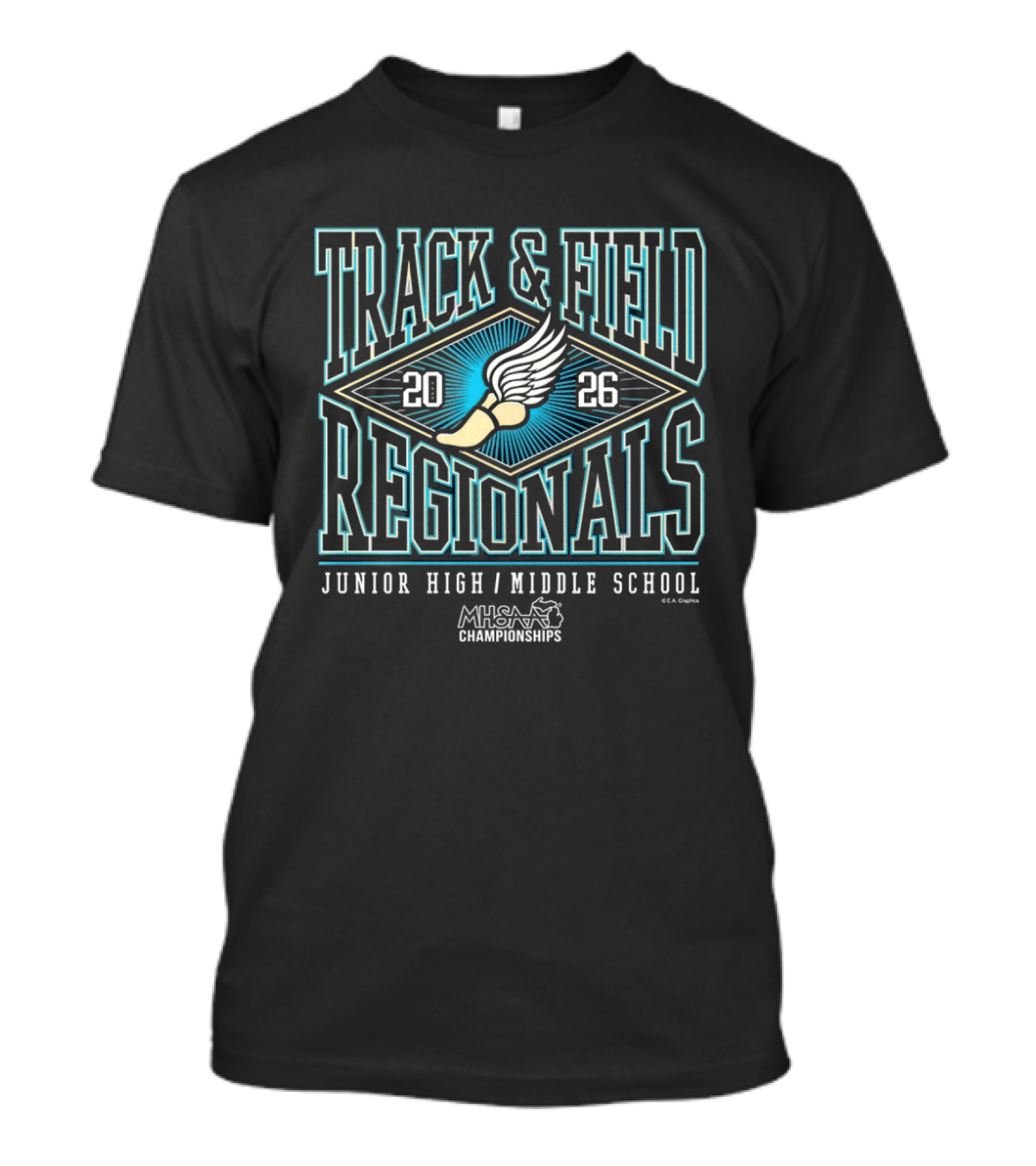2026 MHSAA Track & Field Regionals Junior High Middle School T-Shirt